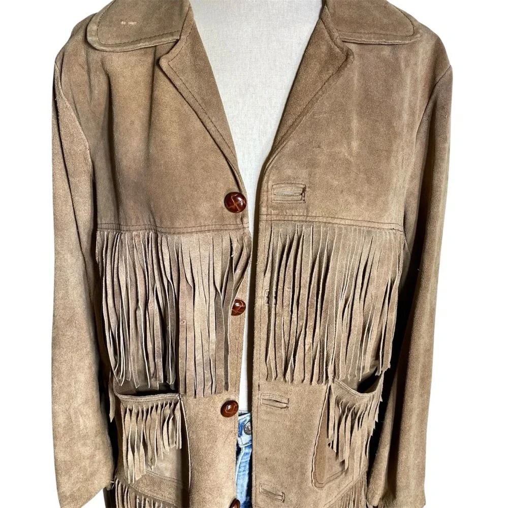 Vintage Leather Fringe Jacket